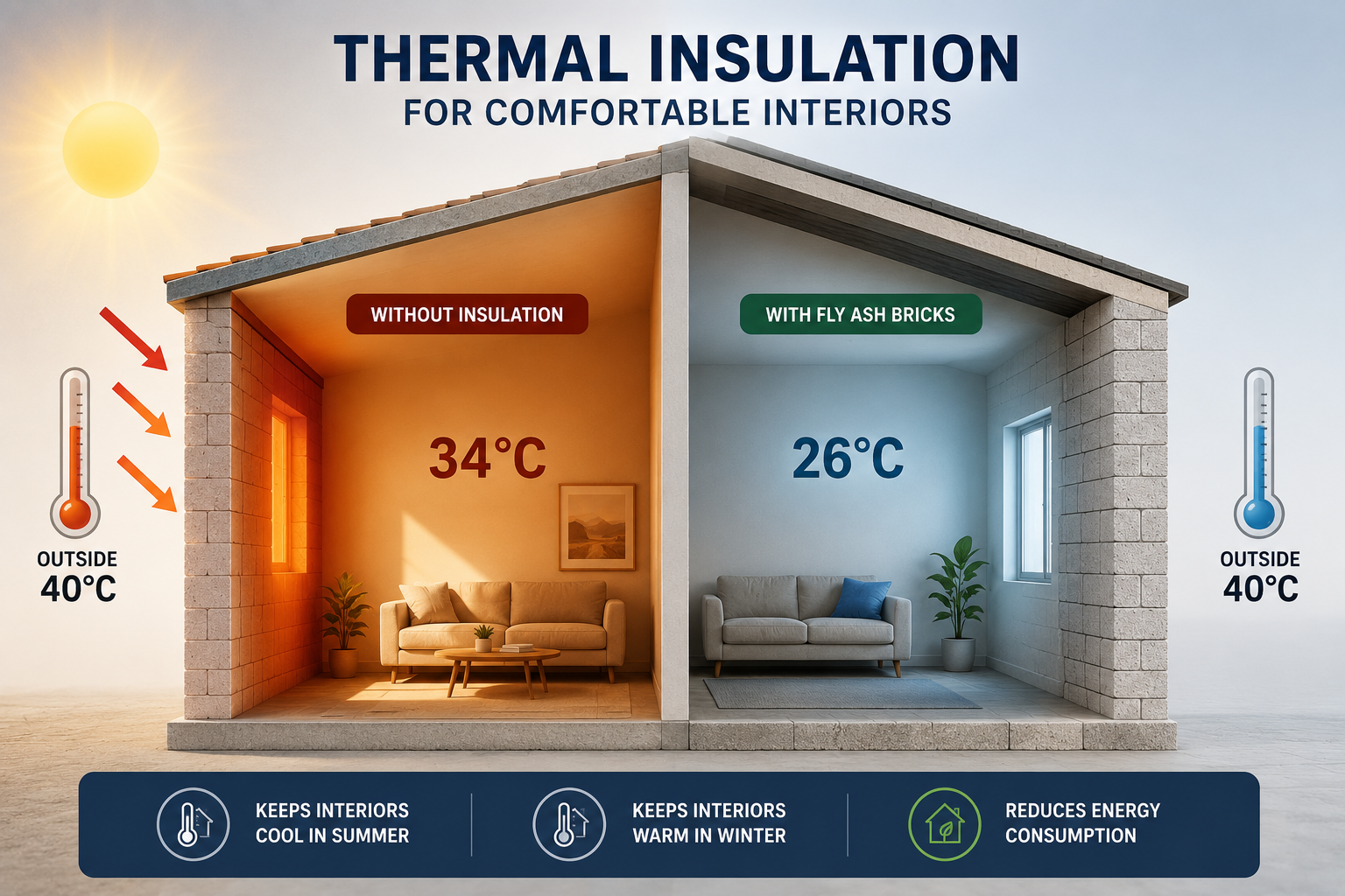Thermal insulation for comfortable interiors