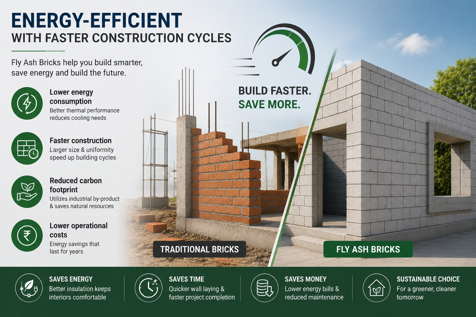 Energy-efficient with faster construction cycles